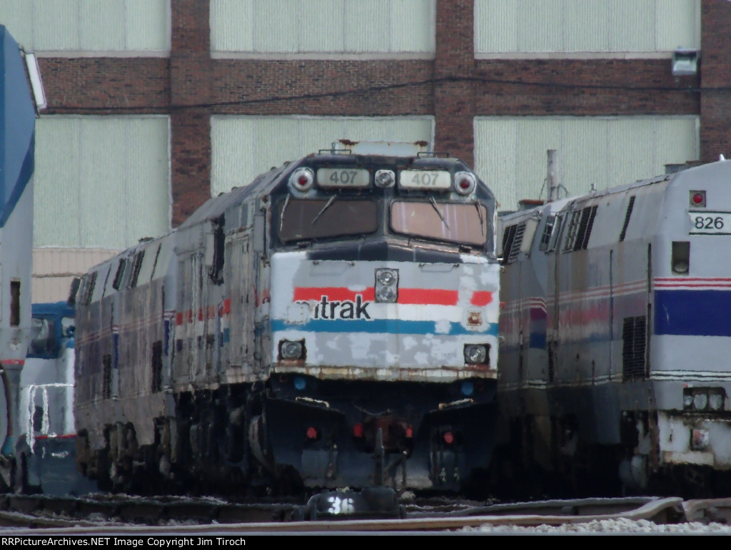 Amtrak 407 and an NPCU